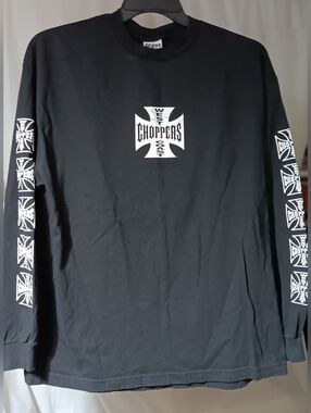 West Coast Choppers Black XL  Long-Sleeve Logo Tee Vintage